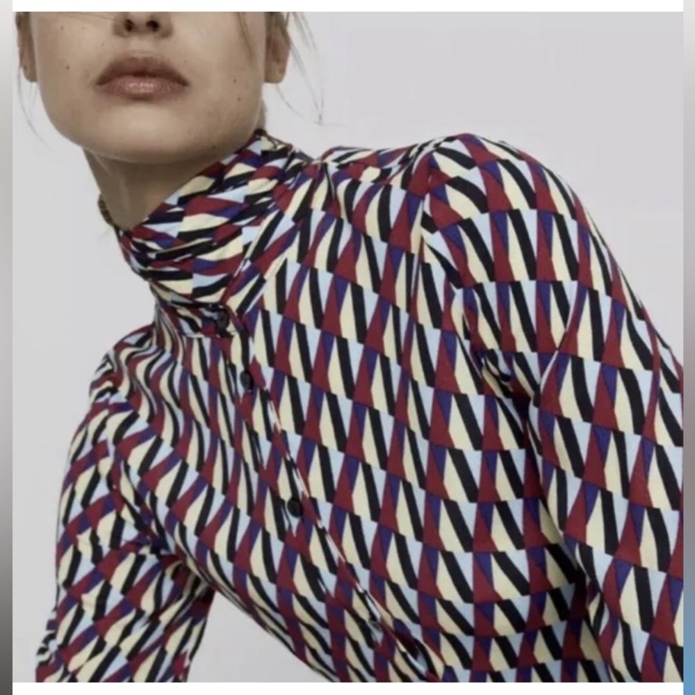 ZARA • Geo Print Sussy Maxi Dress in Geometric Print - Picture 9 of 16